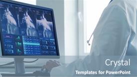  Presentation with medical technology healthcare - Presentation having professional-medical-doctor-working background and a seafoam green colored foreground