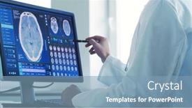  Presentation with medical technology - Presentation theme consisting of professional-medical-doctor-working background and a teal colored foreground
