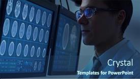  Presentation with neurosurgery - PPT theme consisting of professional-medical-doctors-are-maksing background and a ocean colored foreground