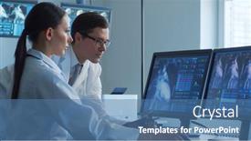  Presentation with cardiology research - Slide deck featuring professional-medical-doctors-are-maksing background and a teal colored foreground