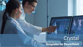  Presentation with cardiology research - Presentation design with professional-medical-doctors-are-maksing background and a teal colored foreground