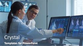  Presentation with cardiology research - Presentation having professional-medical-doctors-are-maksing background and a ocean colored foreground