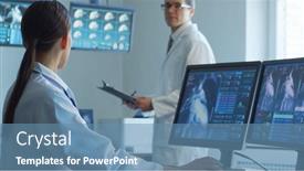  Presentation with cardiology research - Slides having professional-medical-doctors-are-maksing background and a teal colored foreground