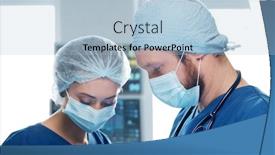  Presentation with surgical masks - Slides featuring professional-medical-doctors-working background and a light blue colored foreground