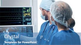  Presentation with emergency medicine - Cool new theme with professional-medical-doctors-working backdrop and a teal colored foreground