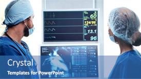  Presentation with emergency medicine - Slide deck enhanced with professional-medical-doctors-working background and a ocean colored foreground