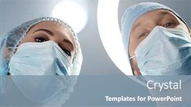  Presentation with emergency medicine - Slides having professional-medical-doctors-working background and a seafoam green colored foreground