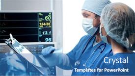  Presentation with emergency medical - Slides featuring professional-medical-doctors-working background and a teal colored foreground