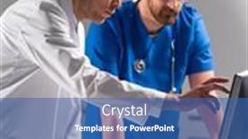  Presentation with neurosurgery - Presentation theme featuring professional-medical-doctors-working background and a ocean colored foreground