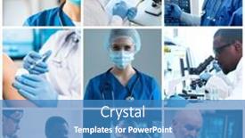  Presentation with office images - Presentation design having professional-medical-doctors-working background and a  colored foreground