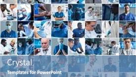  Presentation with office images - Presentation consisting of professional-medical-doctors-working background and a teal colored foreground