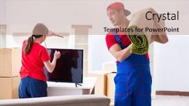  Presentation with professional - Amazing presentation having professional movers doing home relocation backdrop and a coral colored foreground