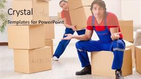  Presentation with home depot - Beautiful presentation theme featuring professional movers doing home relocation backdrop and a lemonade colored foreground