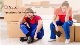  Presentation with professional birthday - Cool new slides with professional movers doing home relocation backdrop and a lemonade colored foreground