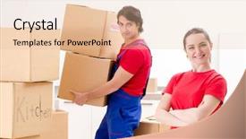  Presentation with home depot - Beautiful theme featuring professional movers doing home relocation backdrop and a lemonade colored foreground