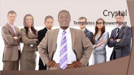  Presentation with team leader - Audience pleasing slide deck consisting of professional network - leader and her team backdrop and a coral colored foreground