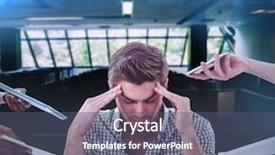  Presentation with stressed - Audience pleasing presentation consisting of professional overwhelmed black woman - businessman stressed out at work backdrop and a  colored foreground