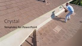  Presentation with paint brush - PPT layouts enhanced with professional-painter-using-a-brush background and a coral colored foreground