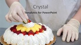  Presentation with professional - Theme enhanced with professional-patisserie-making-a-cake background and a light gray colored foreground