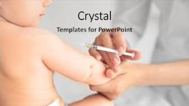  Presentation with pediatrician - Slides having professional pediatrician vaccinating baby close background and a lemonade colored foreground