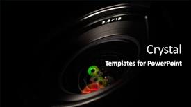  Presentation with lens - Presentation consisting of professional-photo-lens-closeup background and a black colored foreground
