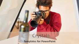  Presentation with product - Amazing theme having professional-photographer-photographs-a-bottle backdrop and a lemonade colored foreground