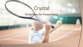  Presentation with tennis - Slides having professional player going to hit background and a cream colored foreground