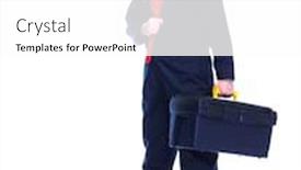  Presentation with plumber - Beautiful PPT layouts featuring professional-plumber-with-wrench-isolated backdrop and a white colored foreground