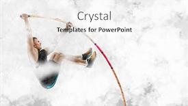  Presentation with professional training - PPT theme enhanced with professional-pole-vaulter-training background and a white colored foreground