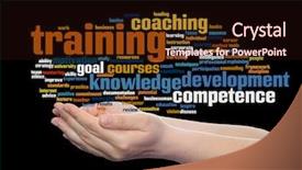  Presentation with professional development - PPT layouts consisting of professional positive discipline - concept or conceptual training coaching background and a wine colored foreground