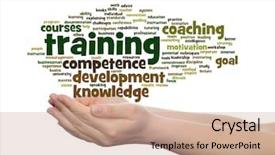  Presentation with professional development - Beautiful PPT theme featuring professional positive discipline - concept or conceptual training coaching backdrop and a coral colored foreground