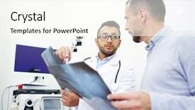  Presentation with office images - PPT layouts consisting of professional radiologist analyzing x-ray background and a cream colored foreground