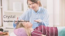  Presentation with reiki - Presentation design with professional-reiki-healer-doing-reiki background and a lemonade colored foreground