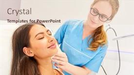  Presentation with beautician - Theme with professional-skin-cleaning background and a lemonade colored foreground