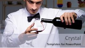  Presentation with wine tasting - Cool new presentation theme with professional sommelier tasting wine in restaurant backdrop and a lemonade colored foreground