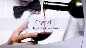  Presentation with sommelier - Amazing slide set having professional-sommelier-tasting-wine backdrop and a sky blue colored foreground