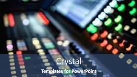  Presentation with professional audio sound - Presentation theme featuring professional-sound-and-audio-adjusting background and a ocean colored foreground