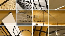  Presentation with sport - Colorful slides enhanced with professional sports - sport backdrop and a gold colored foreground