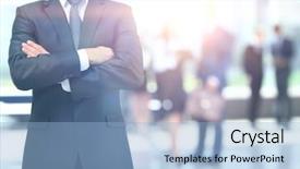  Presentation with office - Colorful presentation enhanced with professional success - business man standing backdrop and a  colored foreground