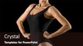  Presentation with confidence - Slide set with professional-swimmer-woman-in-swimming background and a wine colored foreground