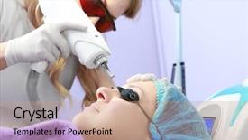  Presentation with laser - Beautiful presentation theme featuring professional tattoo removal laser backdrop and a coral colored foreground