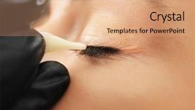  Presentation with professional development page 7 - Presentation theme with professional tattooist making permanent makeup background and a coral colored foreground