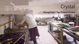  Presentation with hotel team - Cool new presentation with professional team cooks and chefs backdrop and a mint green colored foreground