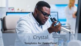  Presentation with research engineer - Audience pleasing slide deck consisting of professional-team-of-scientists backdrop and a light blue colored foreground