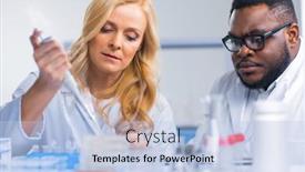  Presentation with genetic research - Theme having professional-team-of-scientists background and a light blue colored foreground