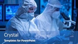  Presentation with research engineer - Colorful presentation design enhanced with professional-team-of-scientists backdrop and a teal colored foreground