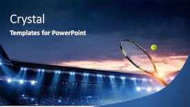  Presentation with tennis - Theme enhanced with professional-tennis-player-mixed-media background and a ocean colored foreground