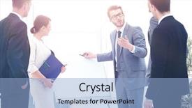  Presentation with professional training - Amazing presentation theme having professional training - happy business people talking backdrop and a  colored foreground