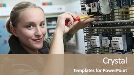  Presentation with professional training - Audience pleasing presentation design consisting of professional training setting up electrical backdrop and a coral colored foreground