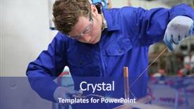  Presentation with professional training - Presentation theme enhanced with professional training working on copper background and a navy blue colored foreground